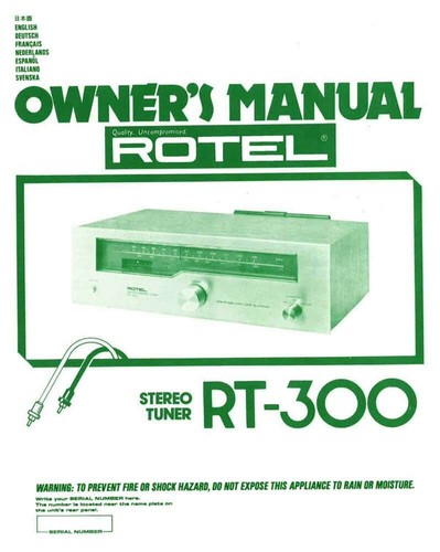Rotel 300 tuner - tuner, owners
