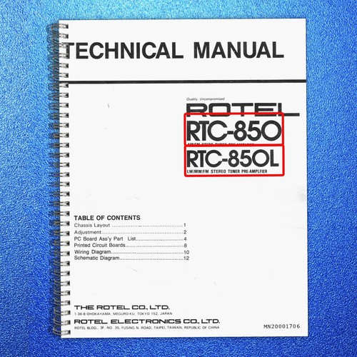 Rotel rtc 850 850l - rotel, rtc-850